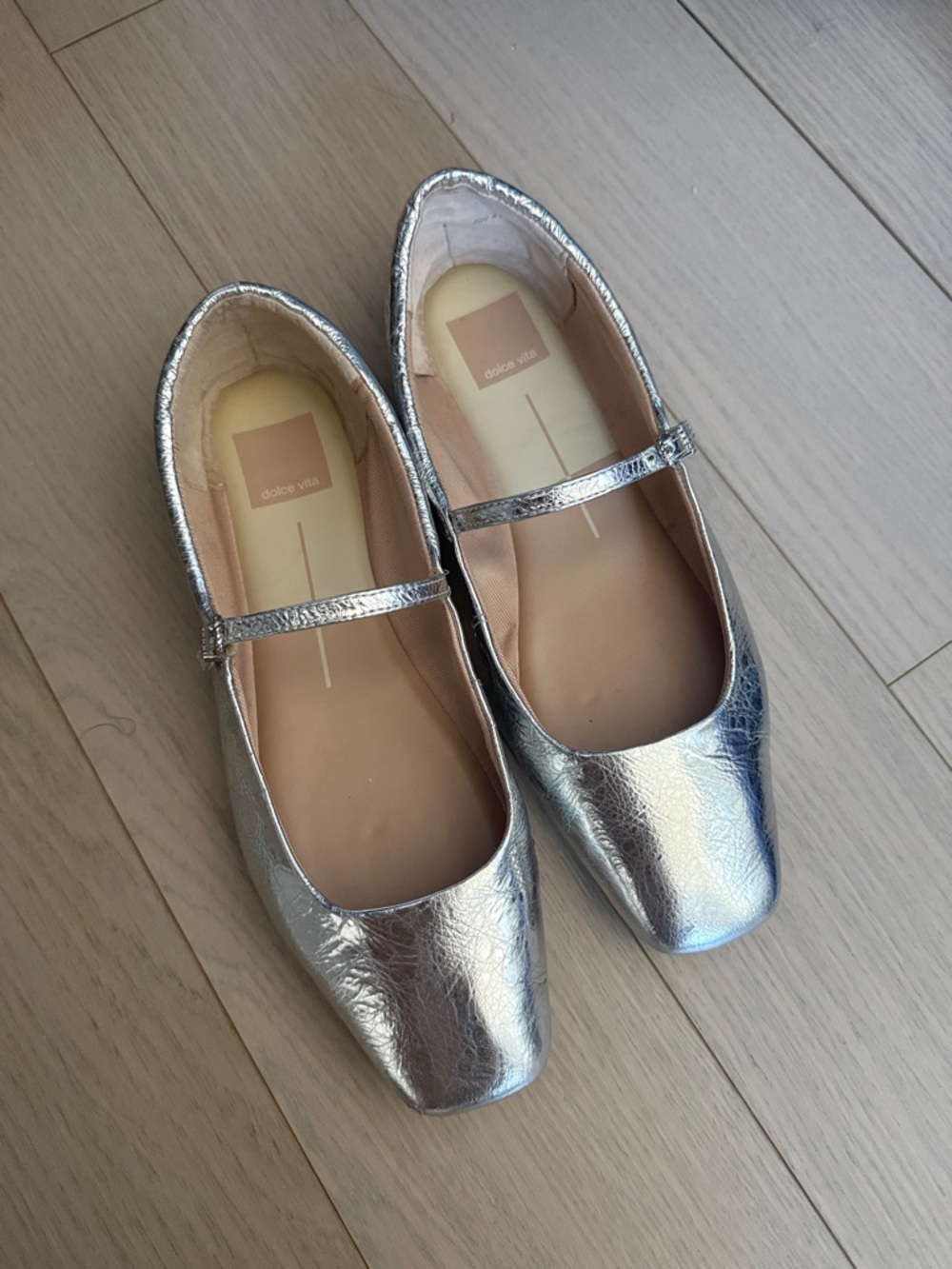 Dolce Vita Silver Mary Jane Ballet Flats